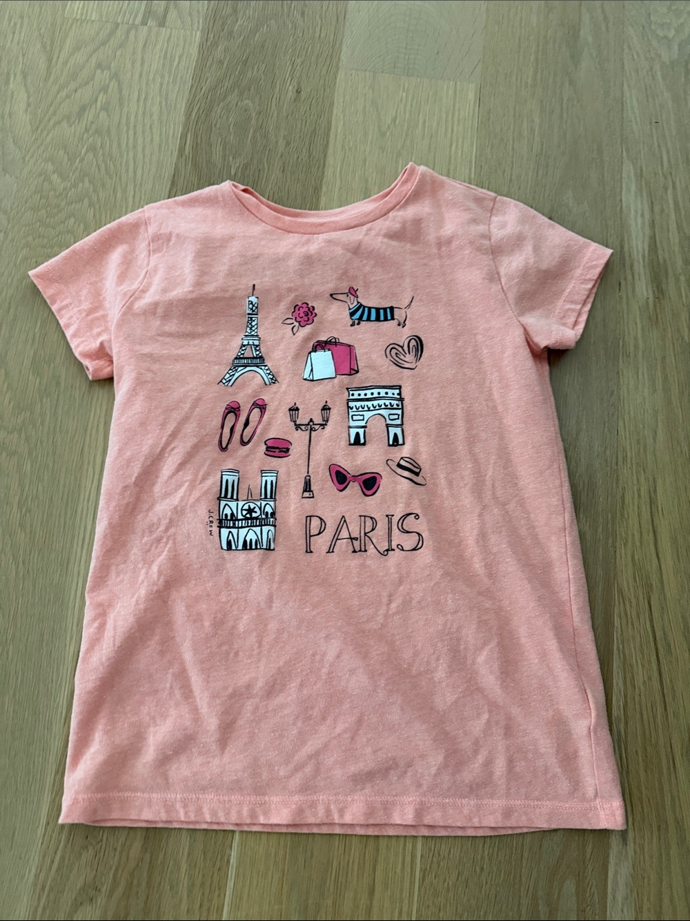 Crewcuts Peach Paris Graphic Short Sleeve Tee